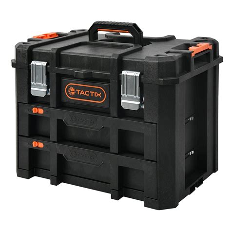 tactix steel tool box|tactix stackable tool box.